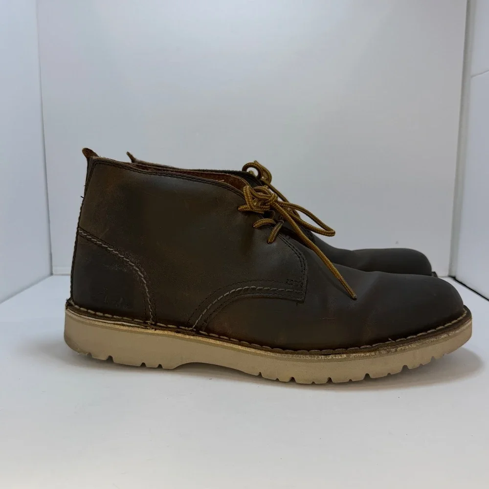 Clarks Bushacre 3 Mens Dark Brown Leather Wedge Sole Chukka Boots Size 9.5 M